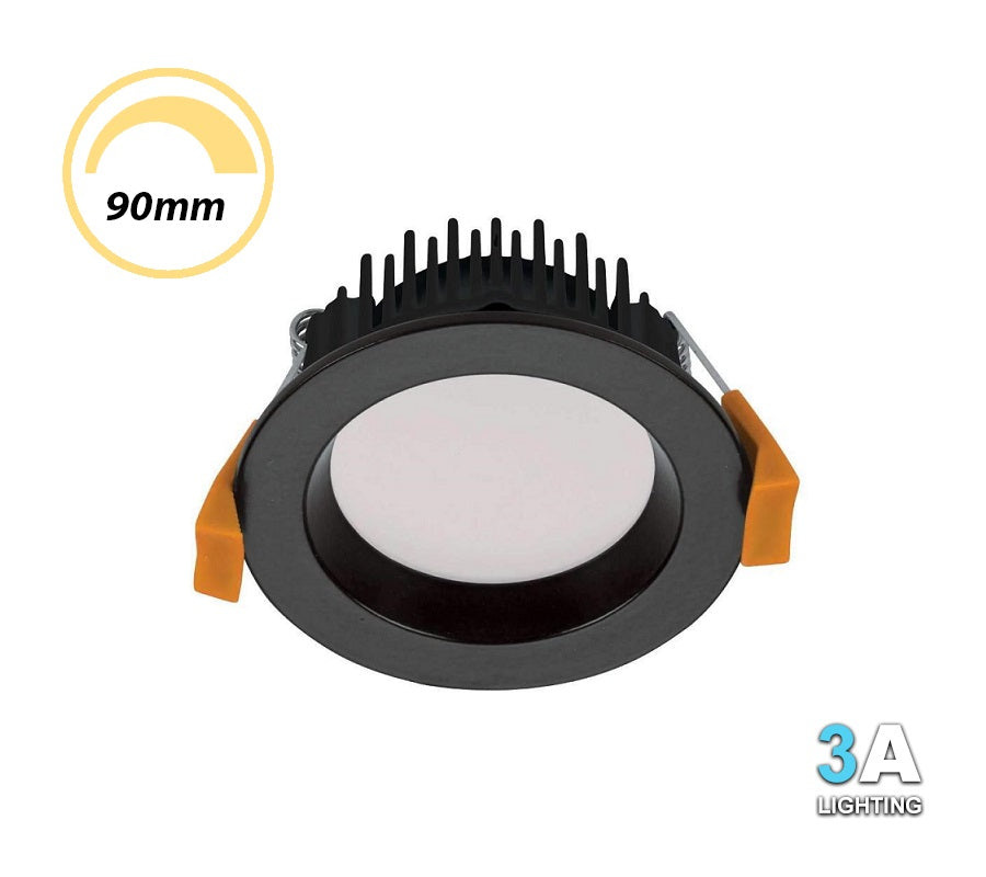 3A 13W LED Dimmable Downlight CCT Recessed Black DL1570BK
