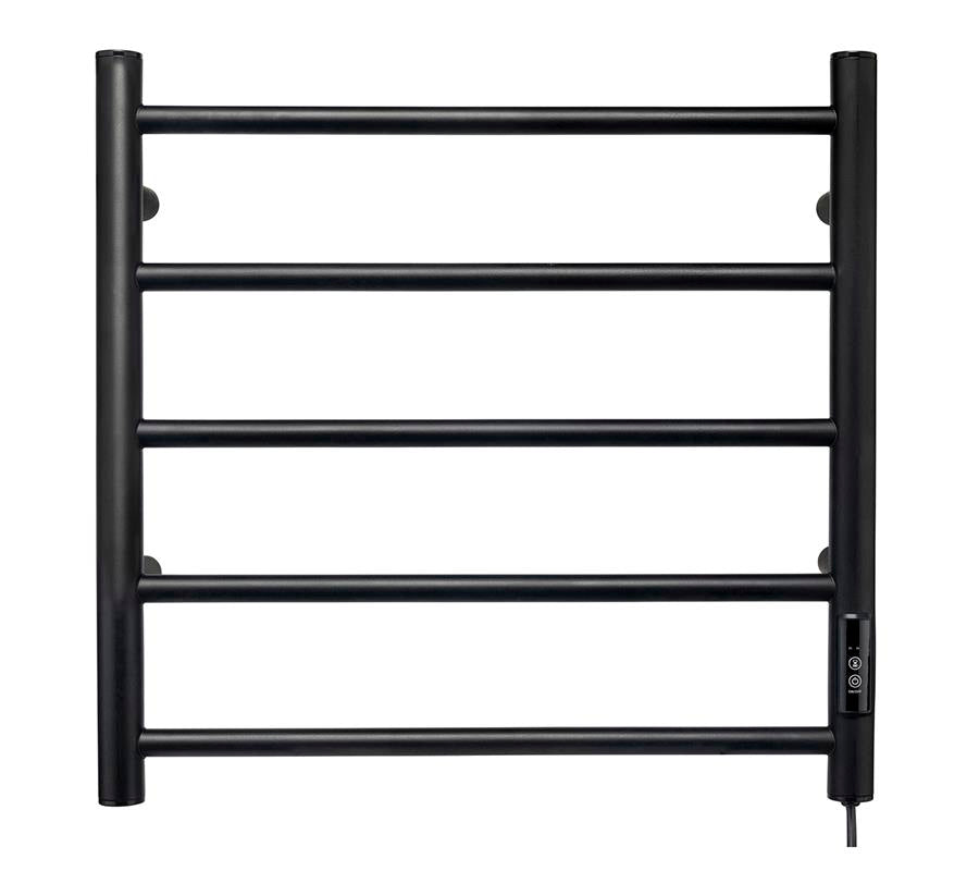 Heated Towel Rail Black Hardwired