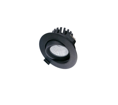 3A 10W LED COB Gimble Dimmable Downlight Recessed Black