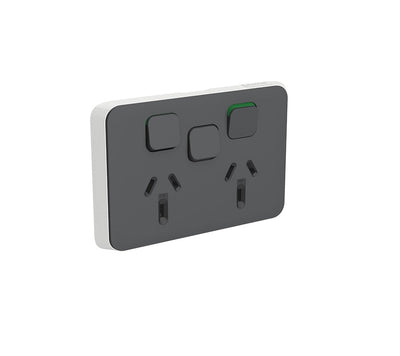 CLIPSAL Iconic Switch Series Anthracite Skin Only