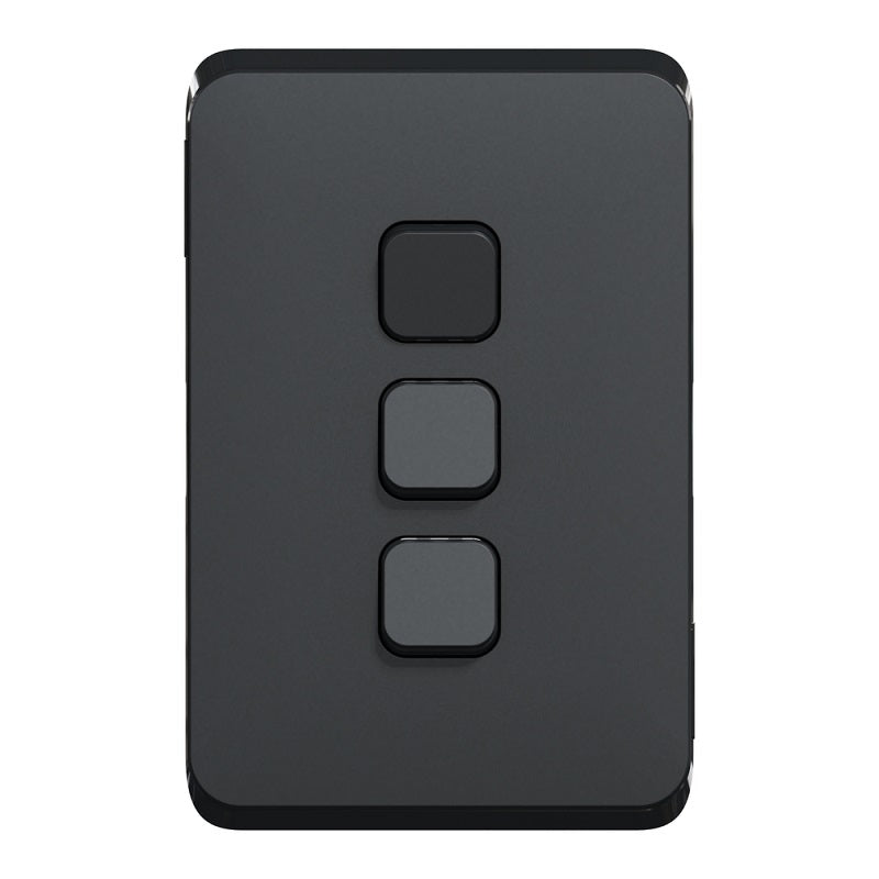 CLIPSAL Iconic Switch Series Black - Skin Only