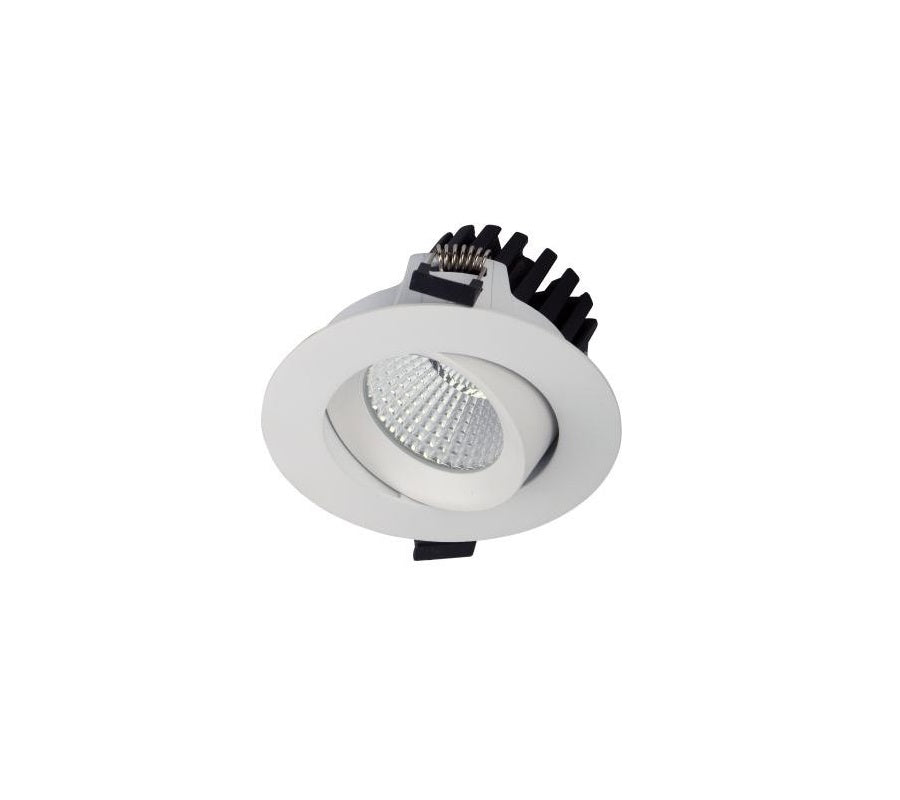 3A 10W LED COB Gimble Dimmable Downlight Recessed White