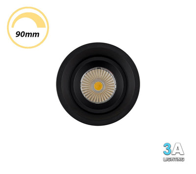 3A 10W LED COB Dimmable Downlight Recessed Black DL9453BK