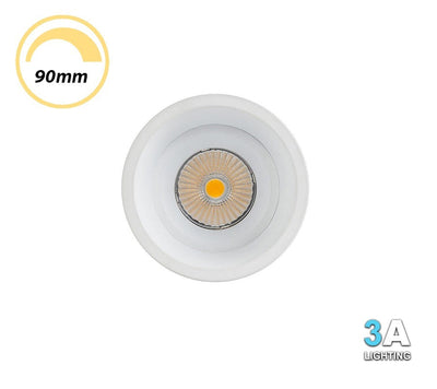 3A 10W LED COB Dimmable Downlight Recessed White DL9453WH