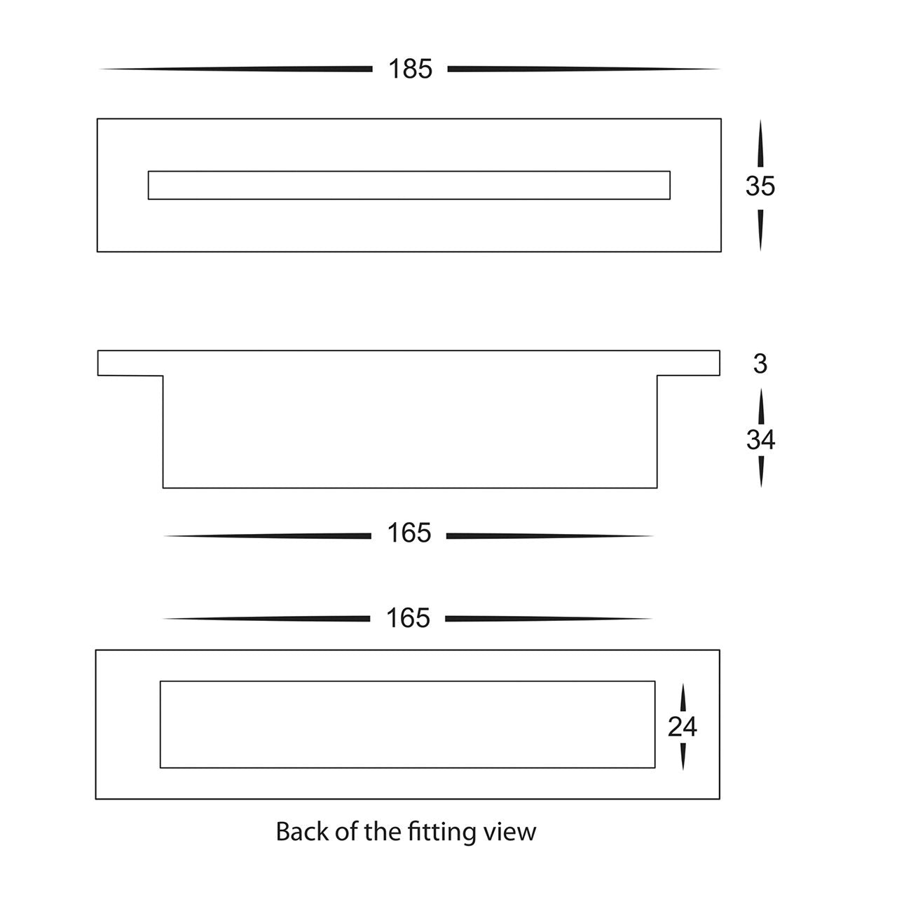 Havit Slot Rectangle Recessed LED Step Light