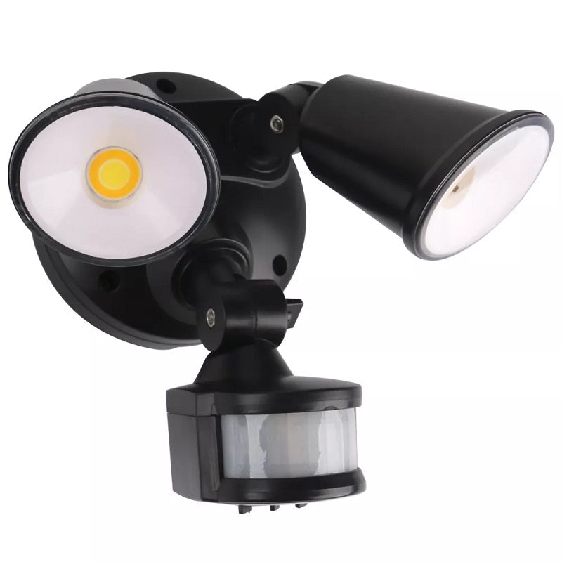Martec Defender Double Spot LED Outdoor Flood Light 2 x 10w Tricolour Sensor