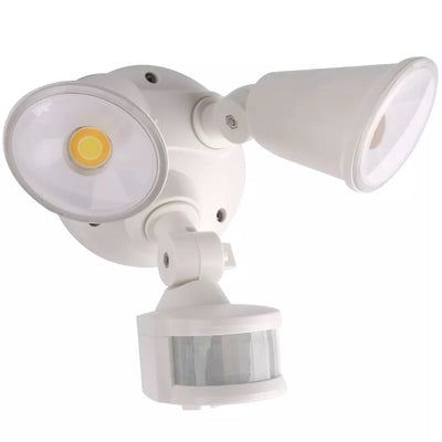 Martec Defender Double Spot LED Outdoor Flood Light 2 x 10w Tricolour Sensor