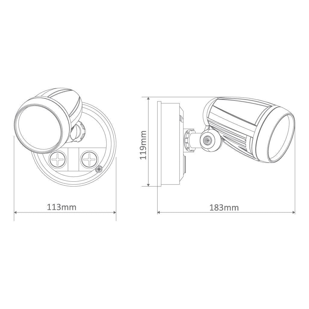 PHL 15W Single No Sensor Spolight CCT