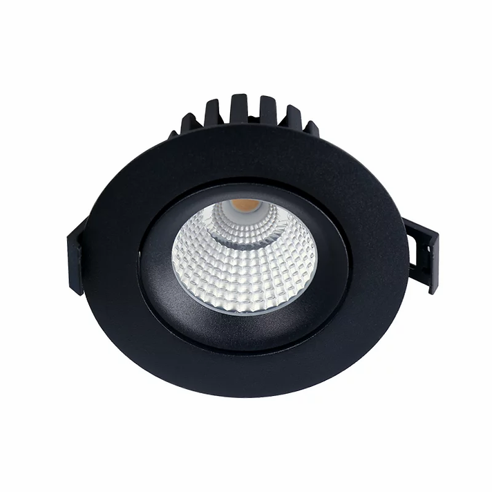 3A 10W LED COB Gimble Dimmable Downlight Recessed Black