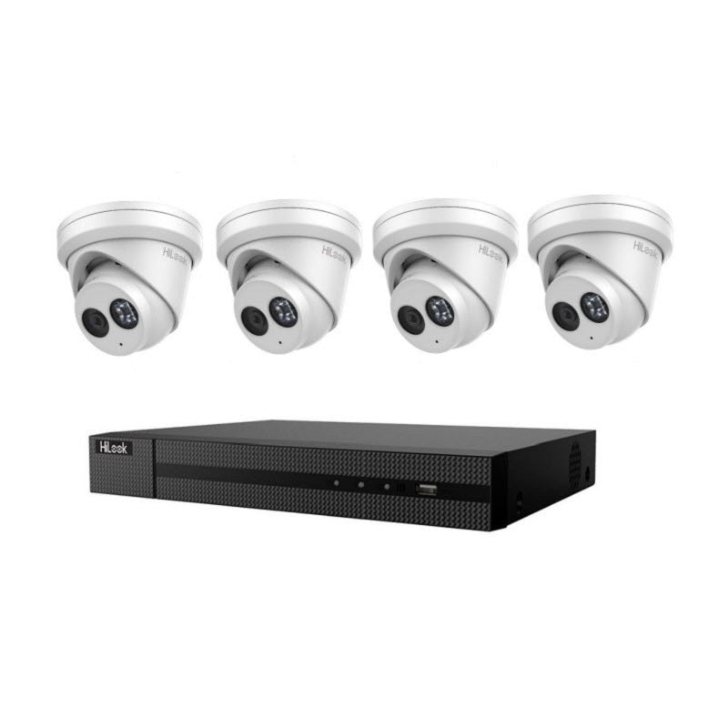 Hikvision HiLook 6MP Acusense 4 Camera 4CH Turret Kit - 1TB Hard Drive Included