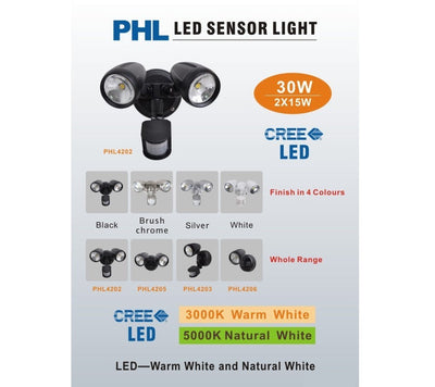 PHL 30W Double Sensored Spolight CCT